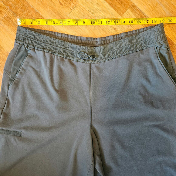 Athleta Pant Womens 2X Green Pull On High Rise Wide Leg Crop Elastic Waist Comfy - Picture 7 of 13